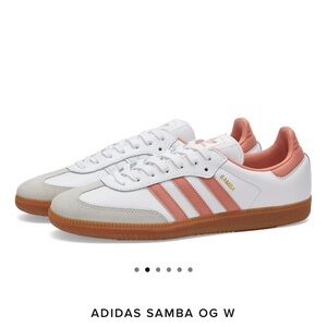 adidas Samba OG Women's Sneakers - White and Coral